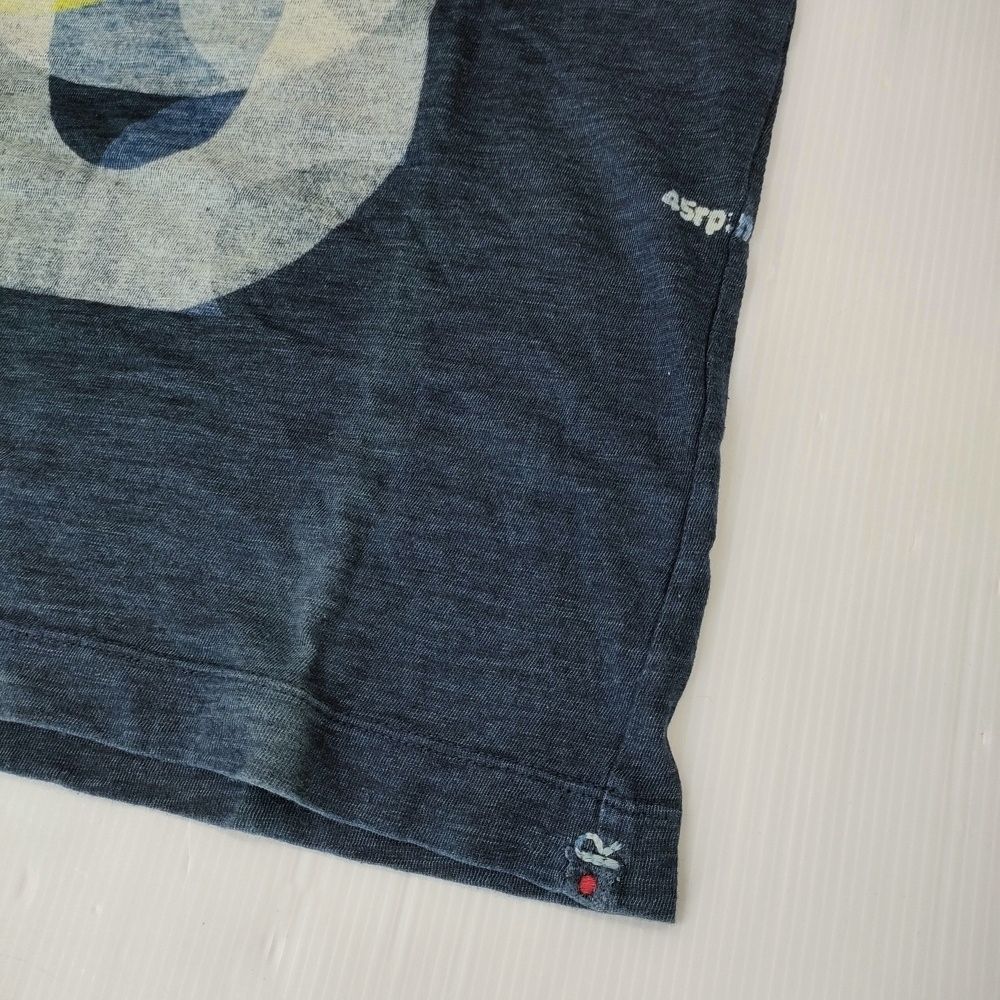 45R/45rpm サイズ2 半袖Tシャツ カットソー ネイビー イエロー