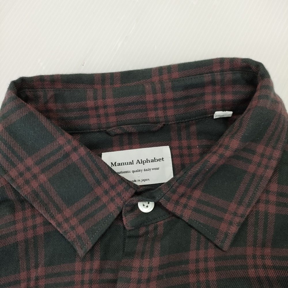 Manual alphabet aranciato 別注 ハイシルキーコットンクレリックカラーシャツ マニュアルアルファベット アランチェート ストライプ 美品 MANUAL ALPHABET ⁄ マニュアルアルファベット | × aranciato