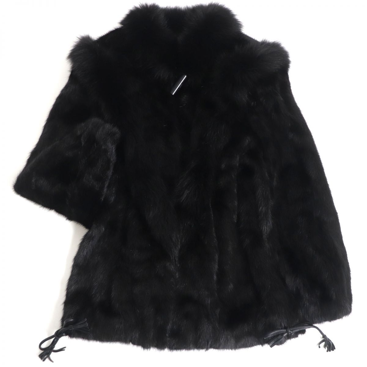 美品▽EMBA MINK エンバ ミンク 本毛皮コート ダークブラウン 毛