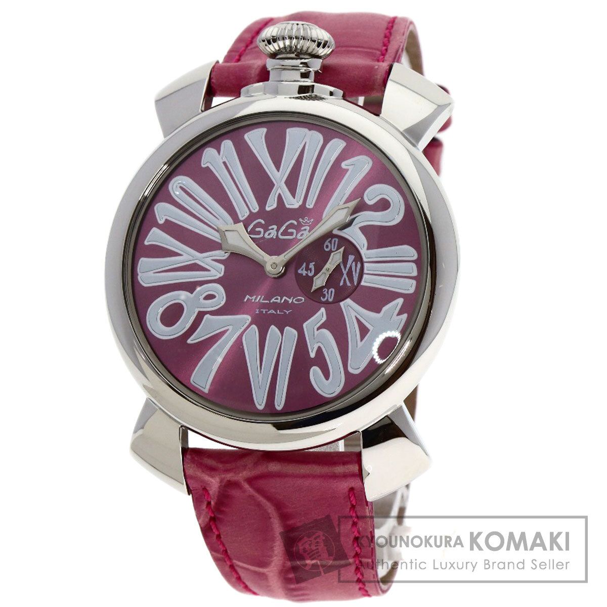 トップ 【良品】GaGa MILANO マニュアーレ46 電池交換済み クォーツ