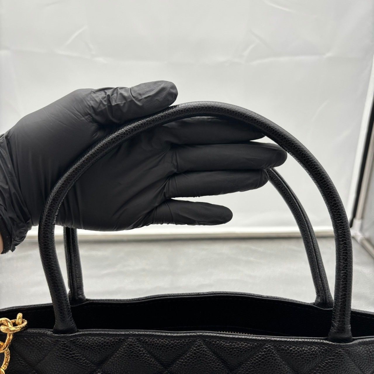 CHANEL 復刻トート ハンドバック ブラック ゴールド金具