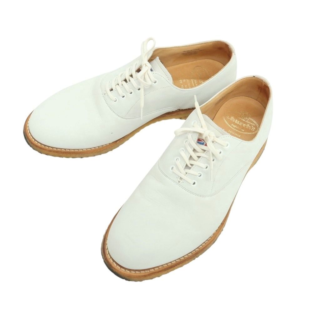 チャーチ CHURCH S ヌバックレザー オックスフォードシューズ オフホワイト サイズ75 メンズ
