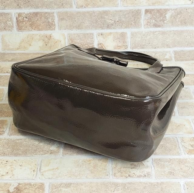 美品 ロンシャン LONGCHAMP ☆ ル ロゾ エナメルレザー ハンドバッグ 