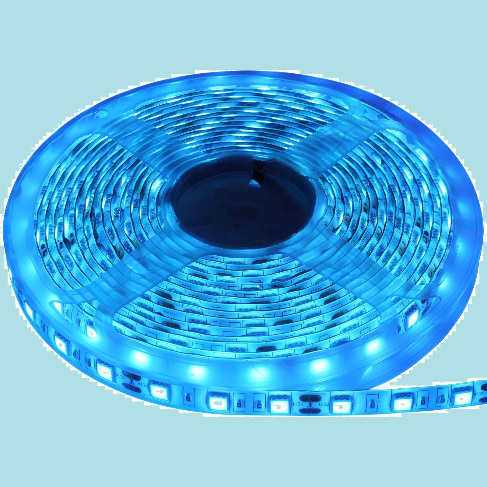 人気商品】Kaito Denshi(海渡電子) LEDテープライト 12V 防水 両端子 5メートル 3チップ (アイスブルー色/白ベース) -  メルカリ