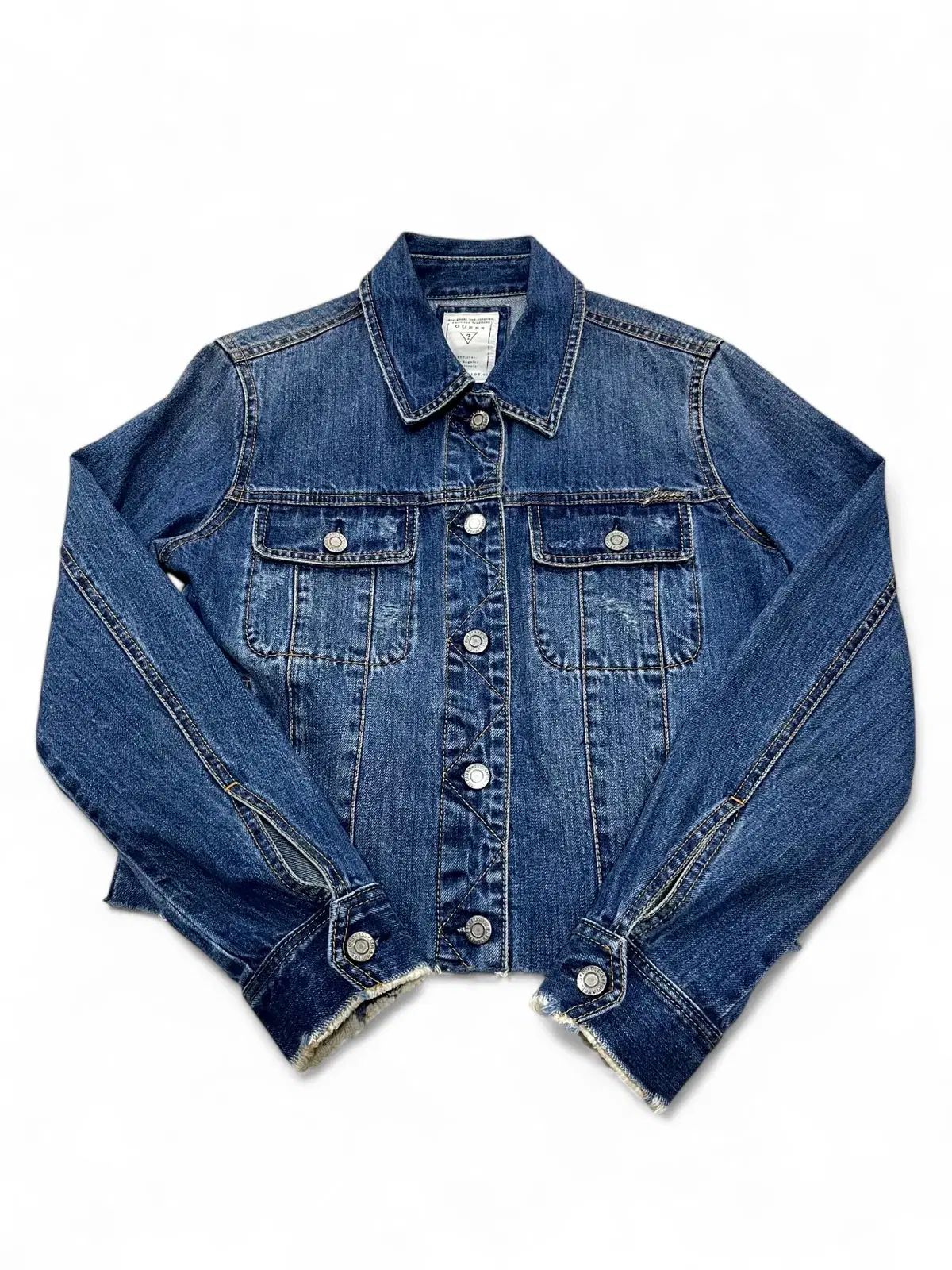 GUESS ゲス レディース クロップド デニムジャケット XS