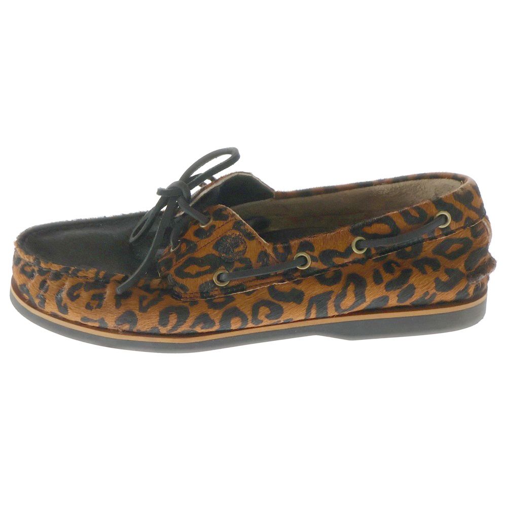 Timberland ティンバーランド ×WACKO MARIA CLASSIC 2EYE BOAT SHOE クラシック ツーアイ ボートシューズ レオパード ブラウン US10|28.0cm
