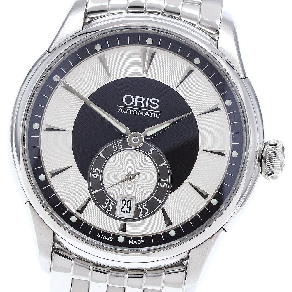 オリス ORIS 7582 アートリエ デイト スモールセコンド 自動巻き メンズ _910563