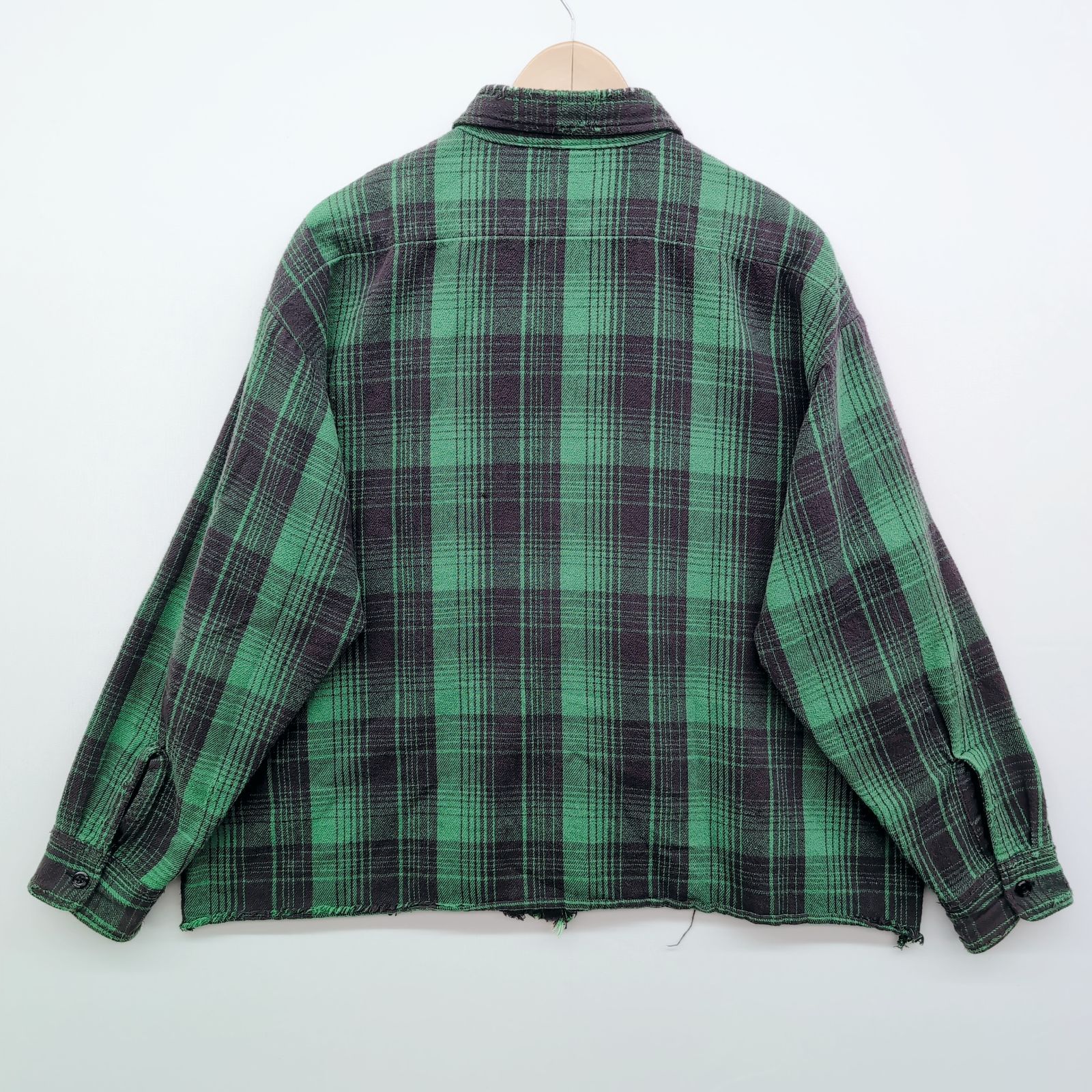 SAINT MXXXXXX/ｾﾝﾄﾏｲｹﾙ/M/FRANNEL CHECK SHIRTS/ﾌﾗﾝﾈﾙﾁｪｯｸｼｬﾂ/GREEN 
