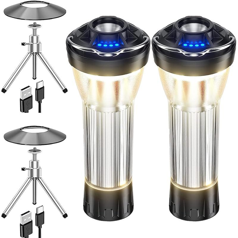 【2個セット・新登場】LED ランタン TOWAJI キャンプ ランタン・小型暖色懐中電灯・4つ点灯モード・2600mAH(180-370LM調節可能)・IPX4防水防塵・ランタン led 充電式・キャンプ ライト・超軽量92g・光量調節 ・スームルーム 0