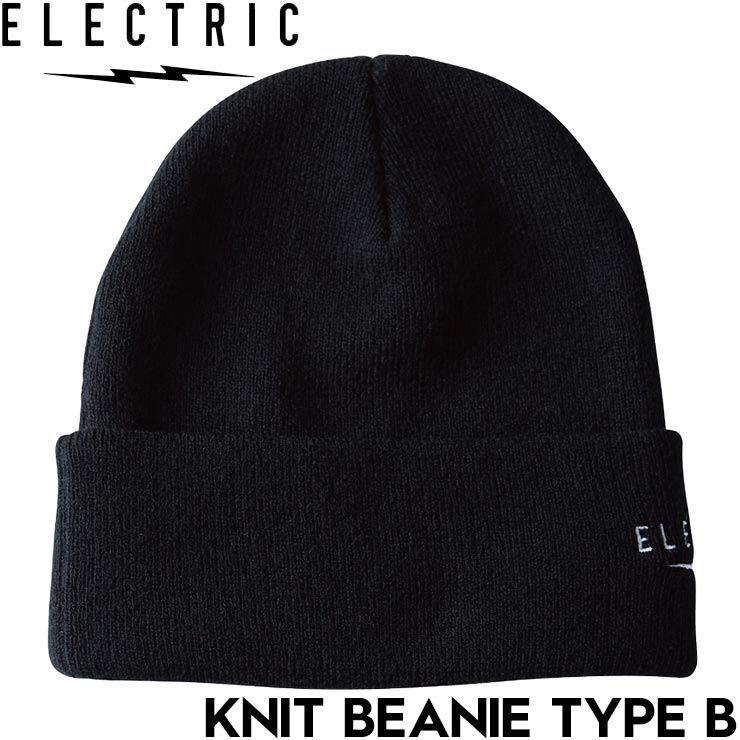 ニットキャップ カフビーニー ELECTRIC エレクトリック KNIT BEANIE TYPE B E24FC02 BLK 日本代理店正規品