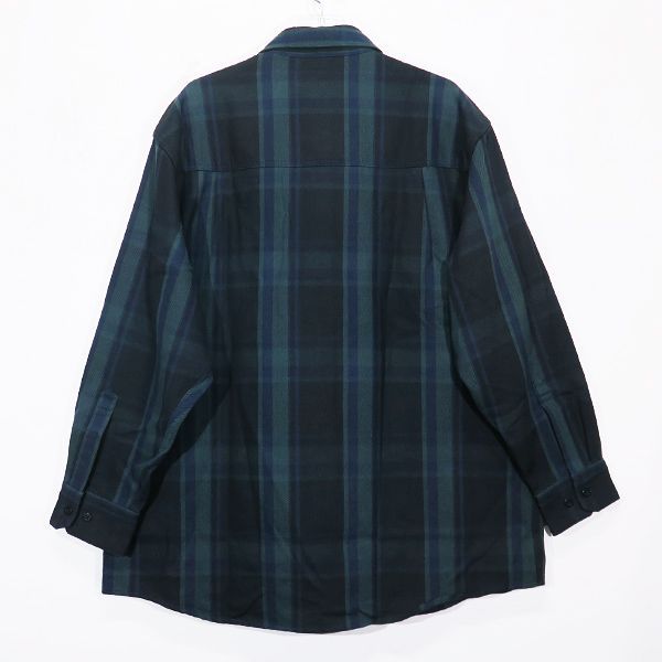 WTAPS ダブルタップス 21AW DECK/LS/COTTON.FLANNEL.TEXTILE 212TQDT-SHM05 デッキ ロングスリーブ コットン フランネル シャツ グリーン 長袖 サイズ02(M)