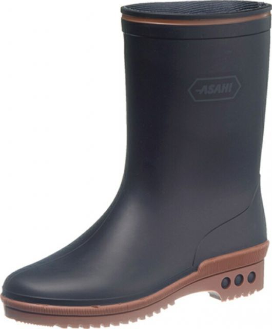 ASAHI アサヒシューズ アサヒR303BK 23.5cm KG33523 | キッズ 子供 ジュニア シューズ 長靴 レインブーツ ワンポイント デザイン シンプル 雨の日 お出掛け お散歩 通学 通園 水遊び 水たまり 日本製 