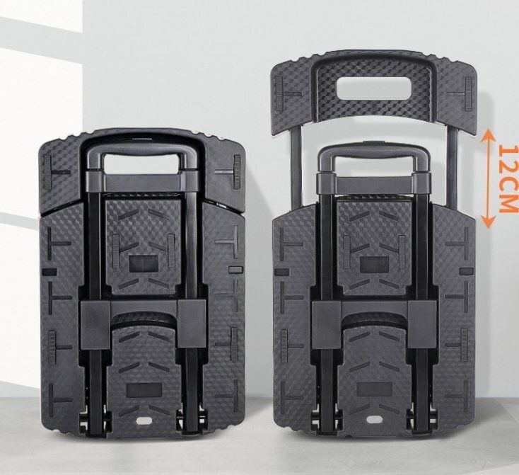  折りたたみ式小型推車手引き車手荷物車平板車1.5インチ黒い色 台車 DIY 工具