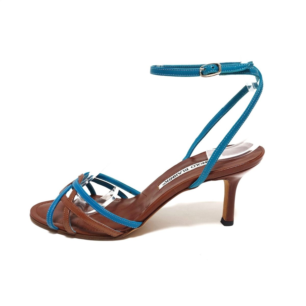 MANOLO BLAHNIK ストラップサンダルピンク35 1/2