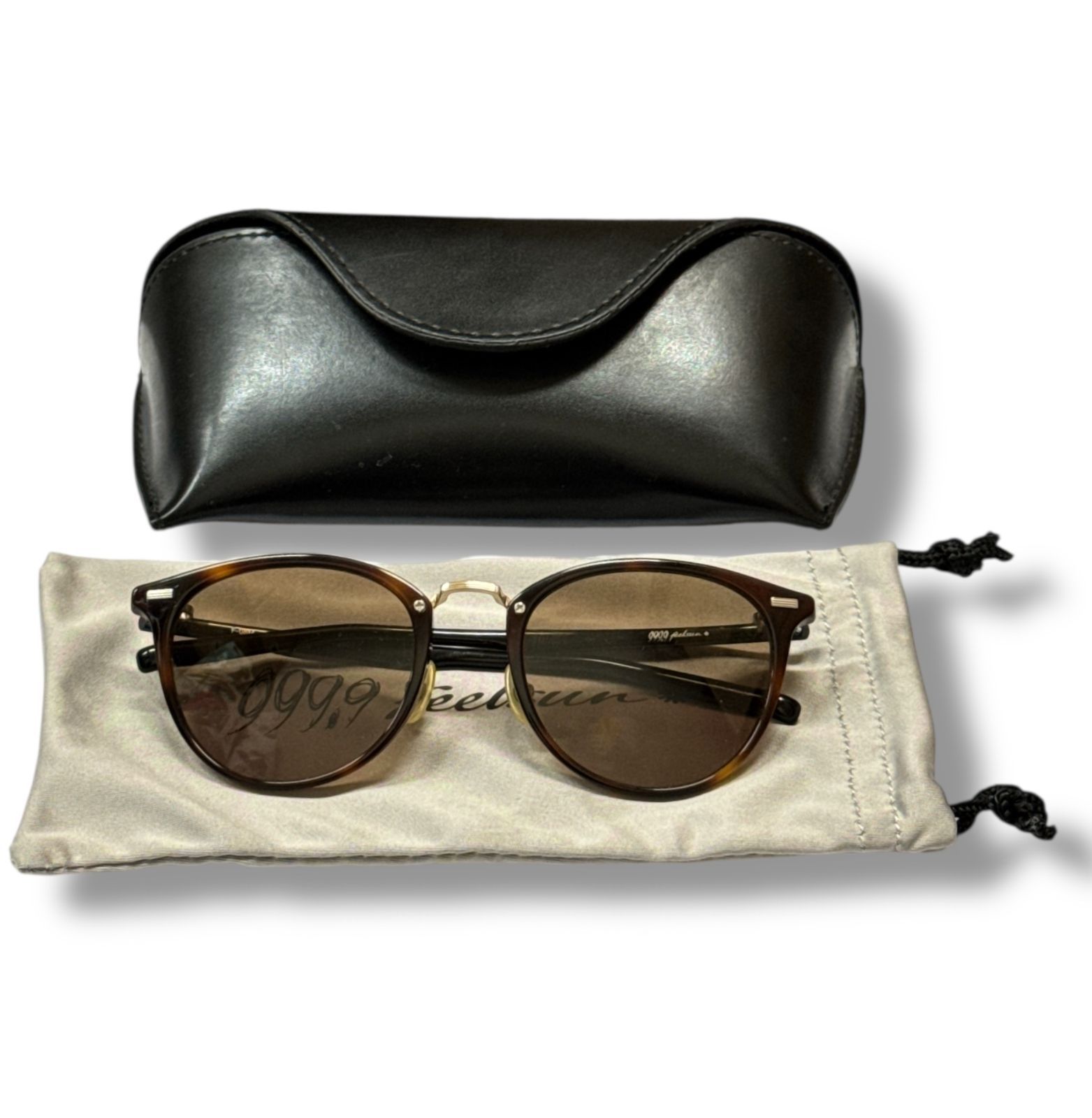 参考上代38000円 999.9 feelsun F-08M-2801 サングラス メガネ 眼鏡