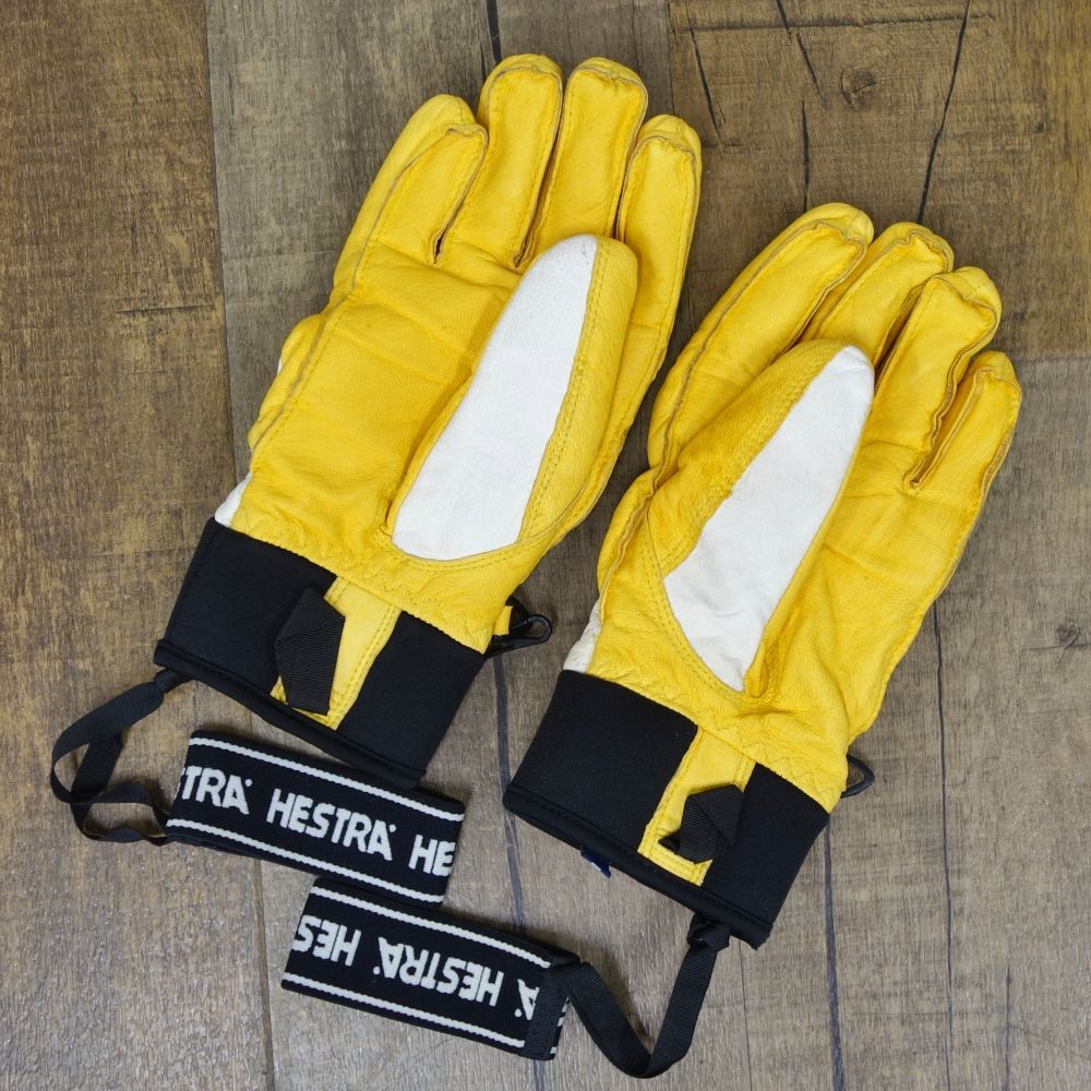 Hestra イエロー/ブラウン ミトン グローブ Hestra イエロー/ブラウン
