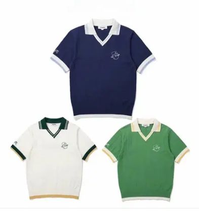 MALBON MALBON GOLF マルボンゴルフ レディース Vネック ニット 半袖