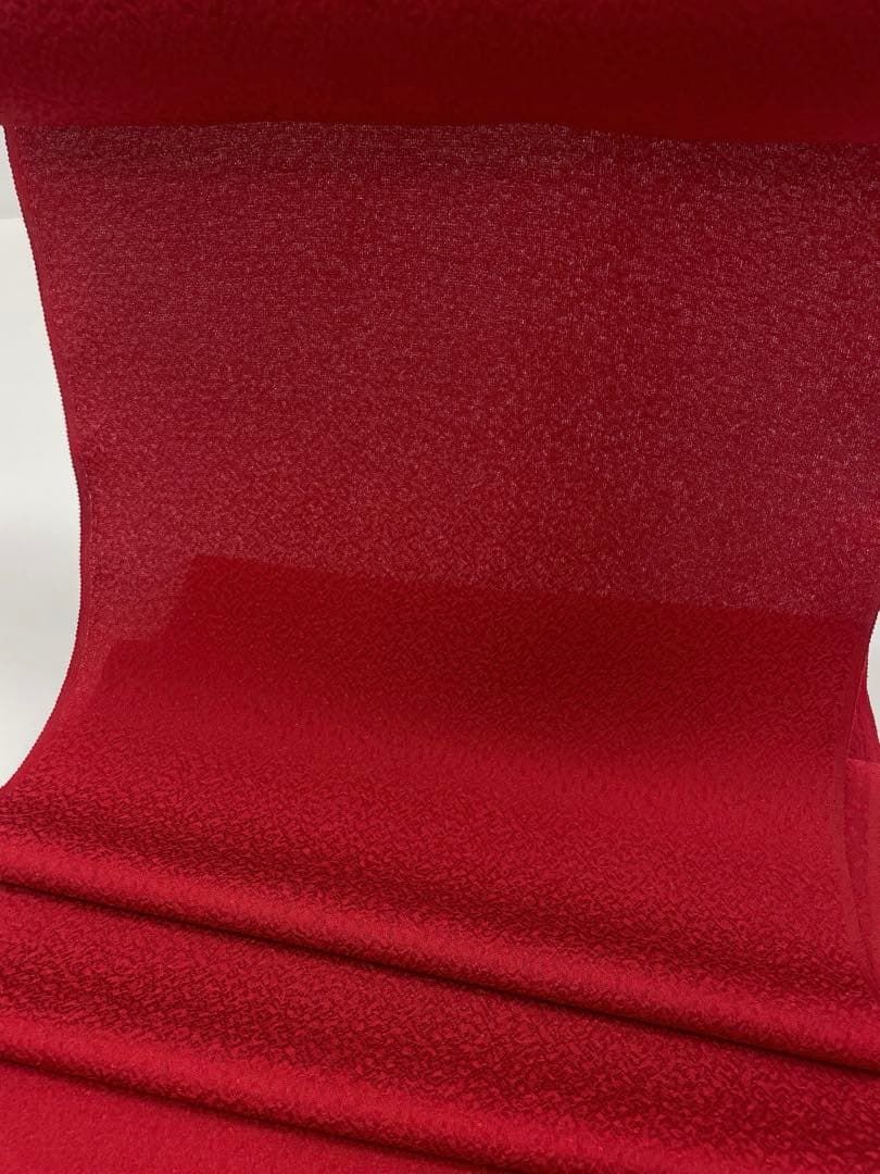 色無地 紋意匠 朱・緋色 八掛付 正絹 反物 - メルカリ