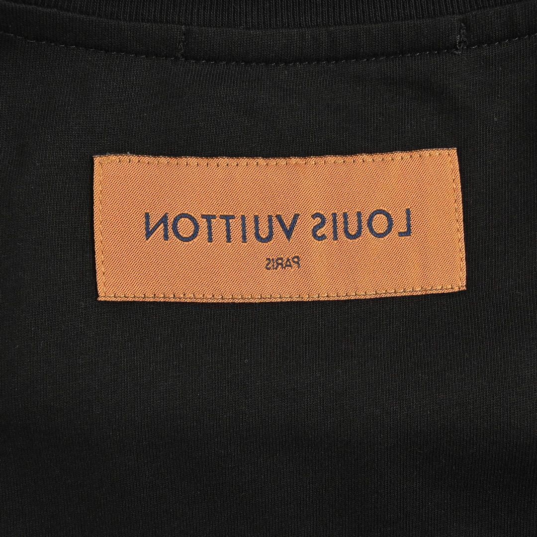 LOUIS VUITTON 花の刺繍モチーフ夏用Tシャツ モノグラム フラワー 3DグラディエントプリントTシャツ ｜ルイ