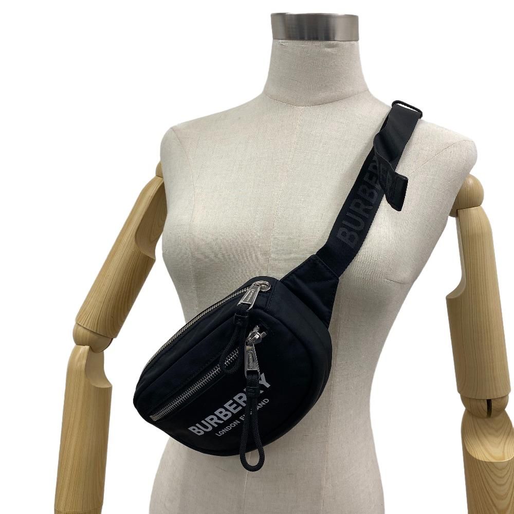 BURBERRY/バーバリー ロゴ ナイロン ボディバッグ ブラック ユニ
