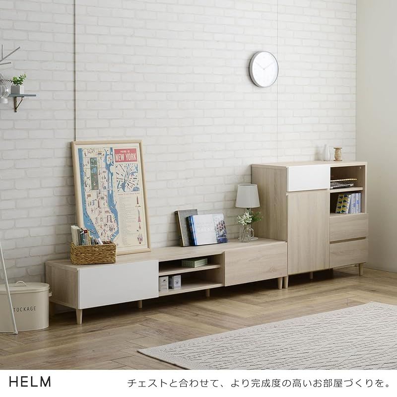 佐藤産業 HELM テレビ台 ローボード 幅176cm 奥行40cm 高さ35cm オーク