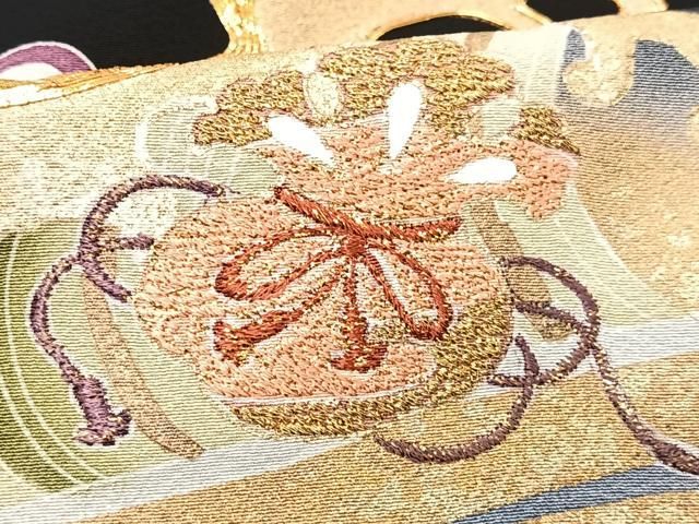 平和屋着物□豪華黒留袖 駒刺繍 立波宝尽くし 暈し染め 金銀彩