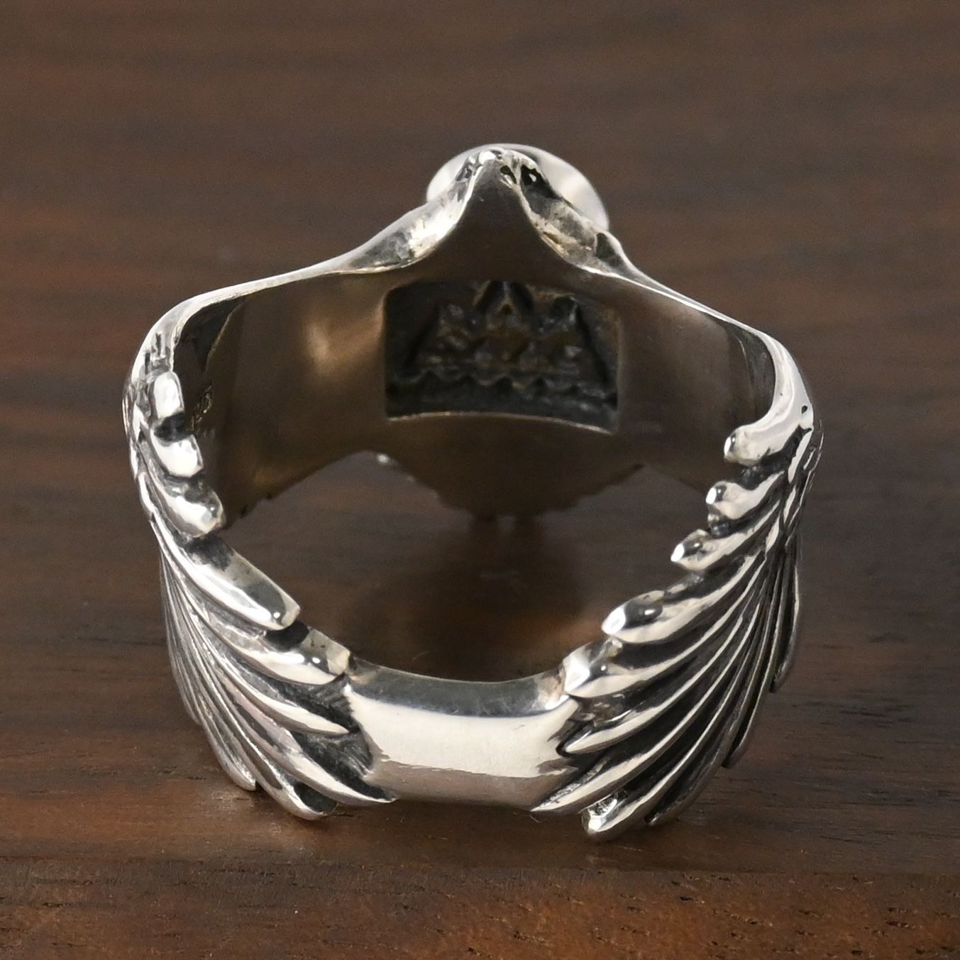 研磨済】SAAD イーグル ターコイズ リング 17号 シルバー925 サード