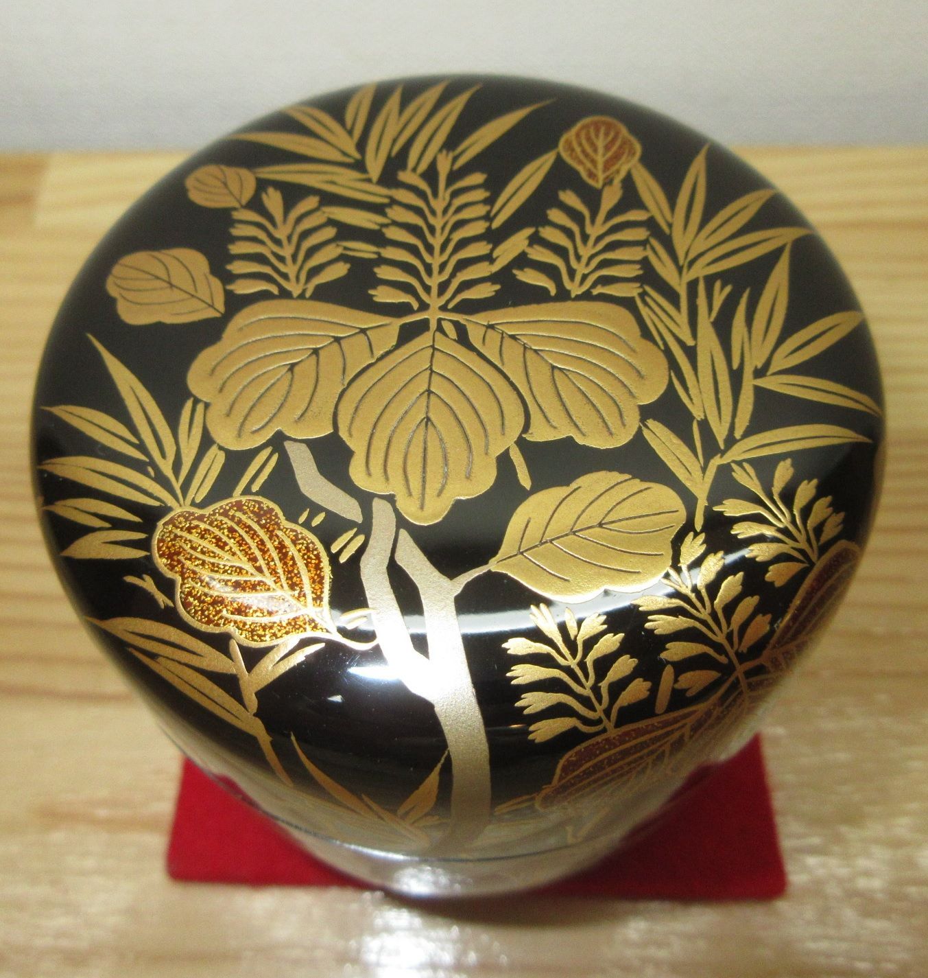 逢絢亭 茶道具 大棗 京塗 桐竹蒔絵 真塗 木製 北村葵春 共箱入り