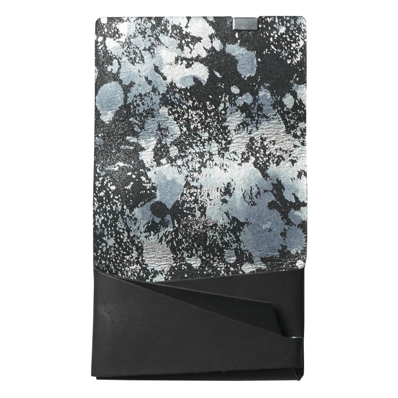 【特価セール】[所作] ショサ ペイント箔押し レザー カードケース 名刺入れ ユニセックス (black×floral-sp(店舗限定色) one)