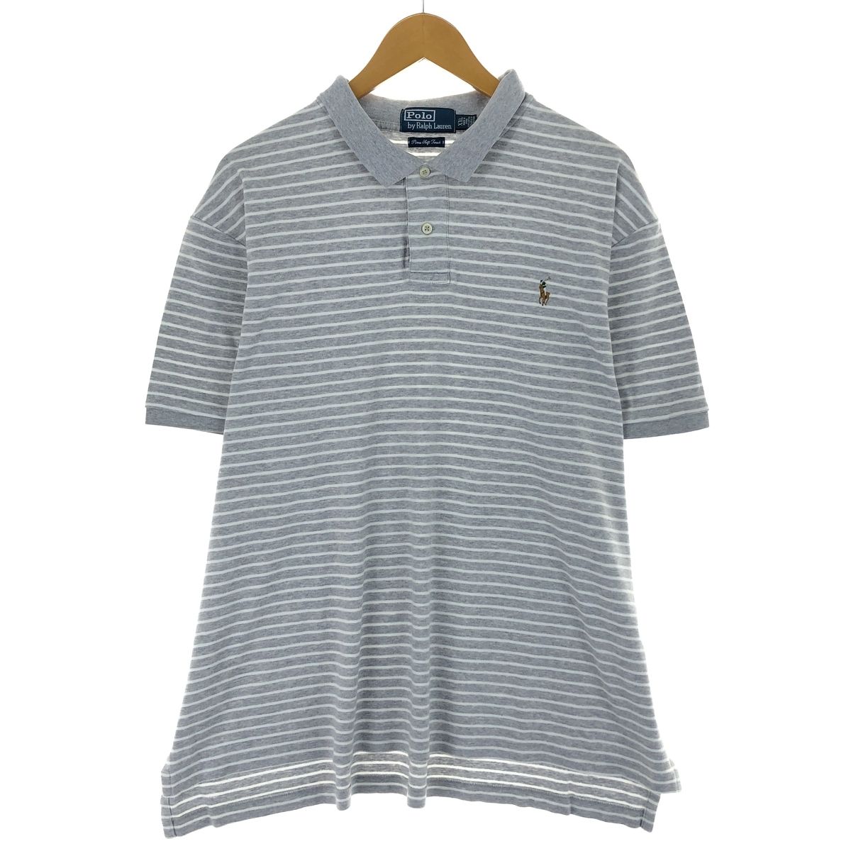 古着 ラルフローレン Ralph Lauren POLO by Ralph Lauren 半袖 ボーダー ポロシャツ メンズXXL相当/eaa476556