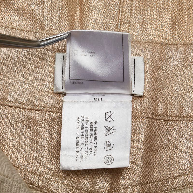 シャネル スカート ロングスカート サイズ 36 ゴールド リネン シルク レディース CHANEL 1-0231153