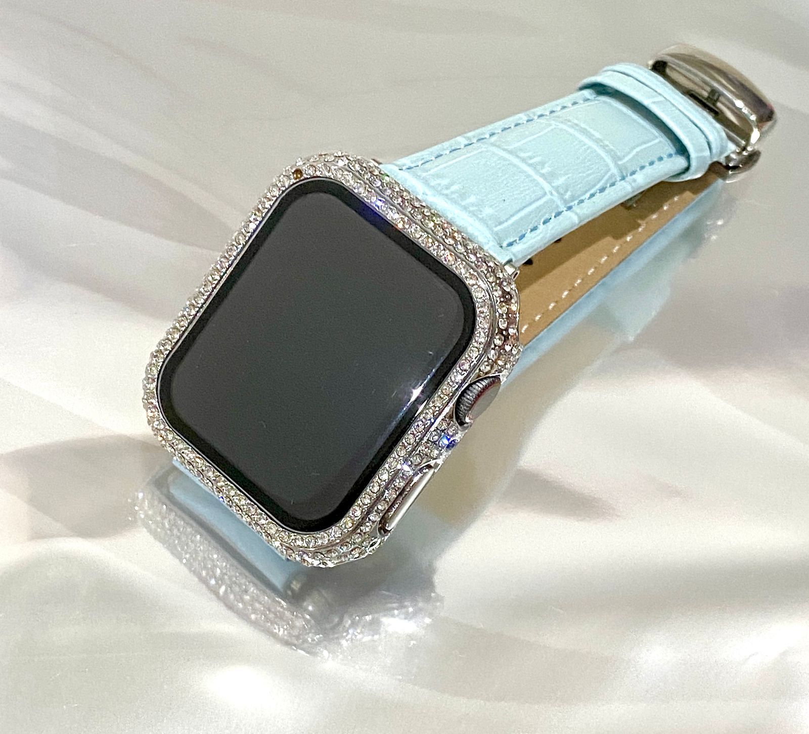 アップルウォッチキラキラカバーケースAppleWatchレザーバンドベルトミント 楽天市場】【1000円ポッキリ!】アップルウォッチカバー ケース