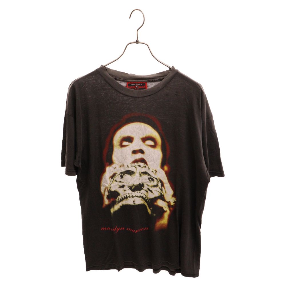 VINTAGE (ヴィンテージ) 90s MARILYN MANSON BOTH SIDES PRINT MUSIC TEE ヴィンテージ マリリンマンソンプリント 半袖Tシャツ カットソー ブラック