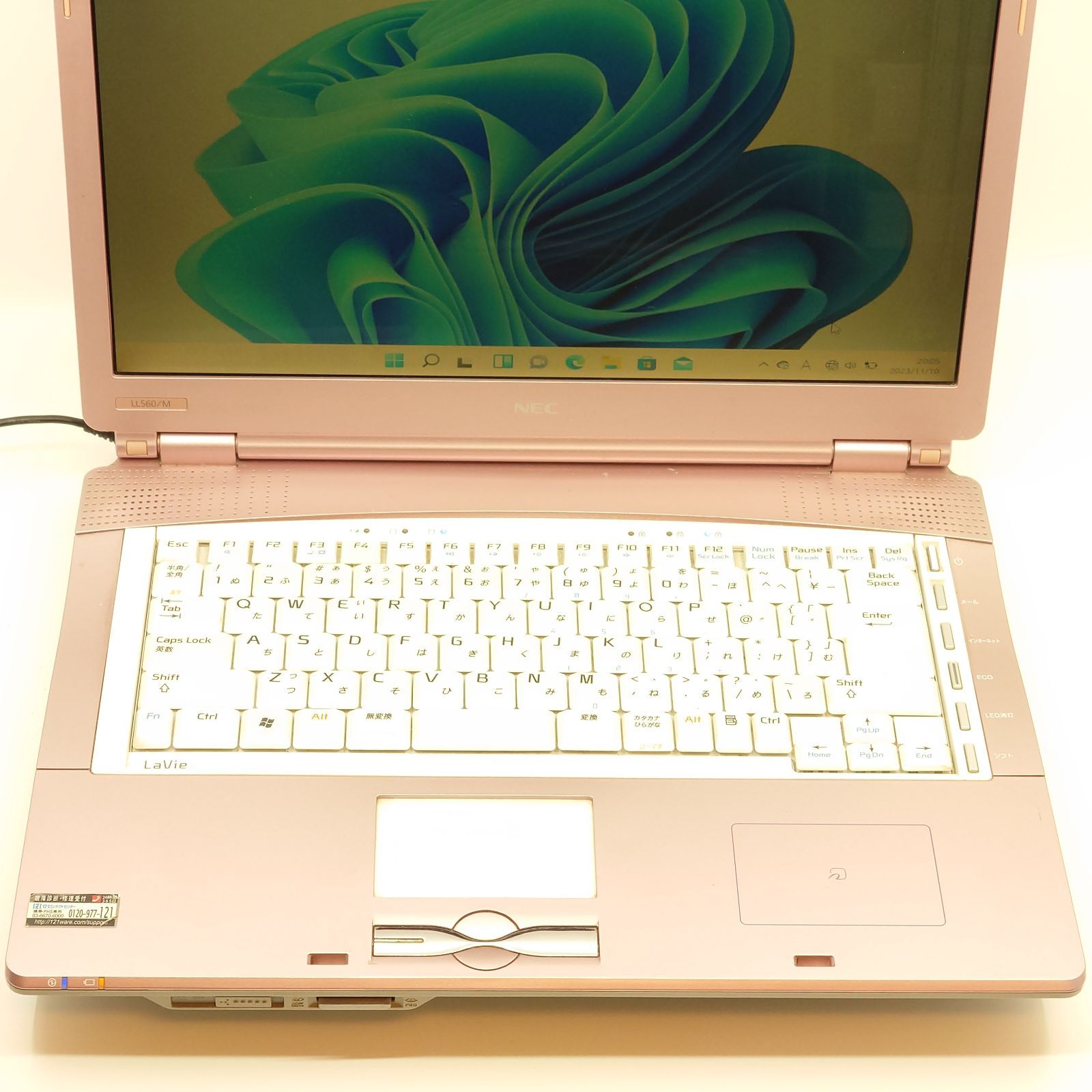 ノートパソコン ピンク NEC 大画面15インチ LL560/M 本体 - メルカリ