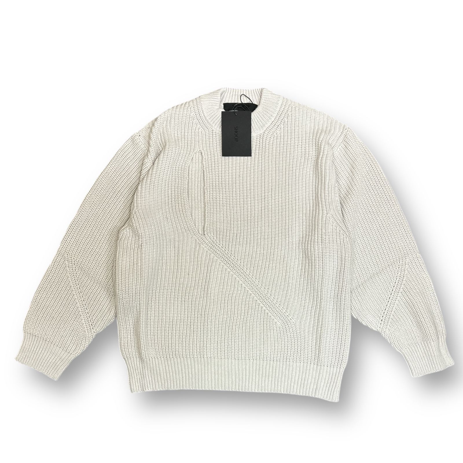 新品 SHOOP 24SS KNITTED HOLE JUMPER SHSS24025 デザイン カシミヤ混 