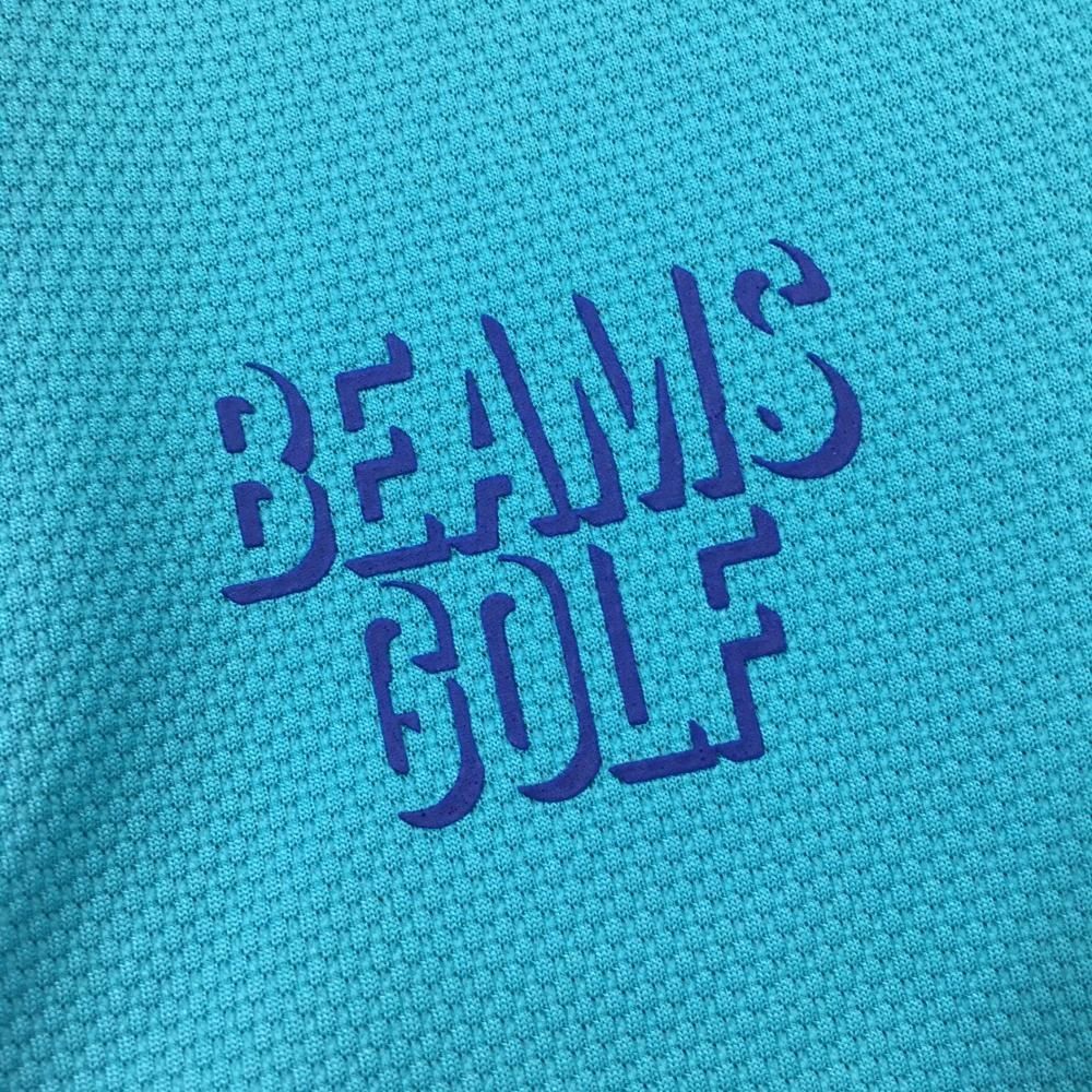 BEAMSGOLF - 【超美品】ビームスゴルフ 半袖ポロシャツ ブルーグリーン 襟裏ロゴ  レディース L ゴルフウェア 2023年モデル BEAMS GOLF 超美品】ビームスゴルフ 半袖ポロシャツ ブルーグリーン 襟裏