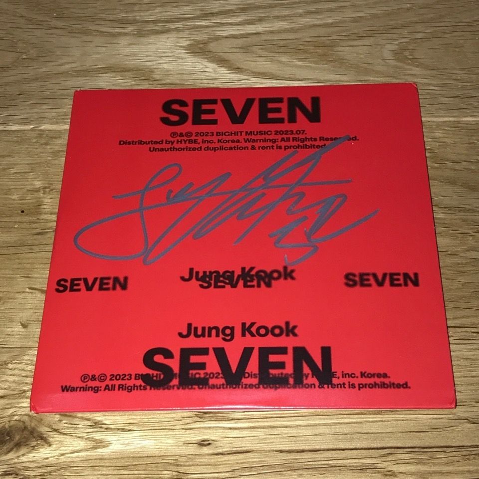 (専用)ジョングク(BTS) 直筆サイン「SEVEN」CD(アメリカ限定発売品)