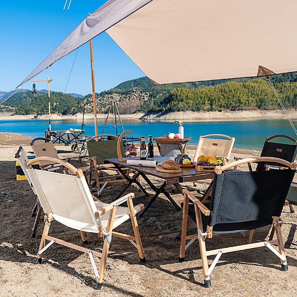 クラシックチェアウッドコンパクト収納容量120kg屋外キャンプ折りたたみ椅子キャンプチェア屋外木製チェア MARWIL-DEMENAGEMENTS_CH