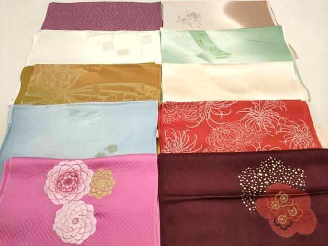 平和屋着物 和装小物 帯揚げ10枚セット 正絹 DAAX2008xg