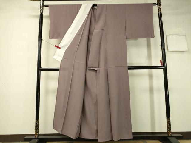 平和屋着物＊夏物 色無地 絽 葡萄鼠色 正絹 逸品 CAAU5329vp