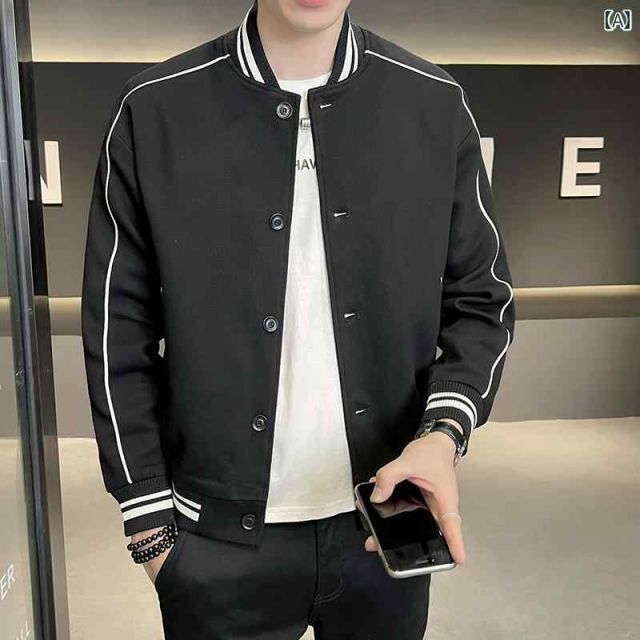 着用1回 L 春 コーデ メンズ 服 シンプル ファッション オシャレ 大人 かっこいい 大きいサイズ ストリート 紳士服 ベースボール ジャケット トップス