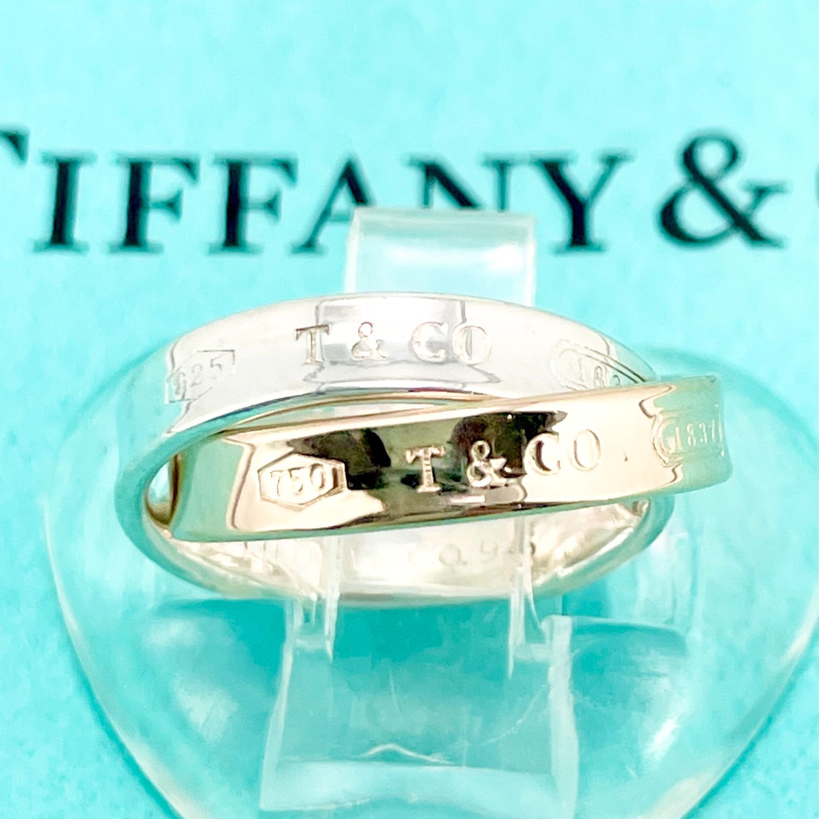 ティファニー インターロッキング ナロー コンビ リング /24-1831  