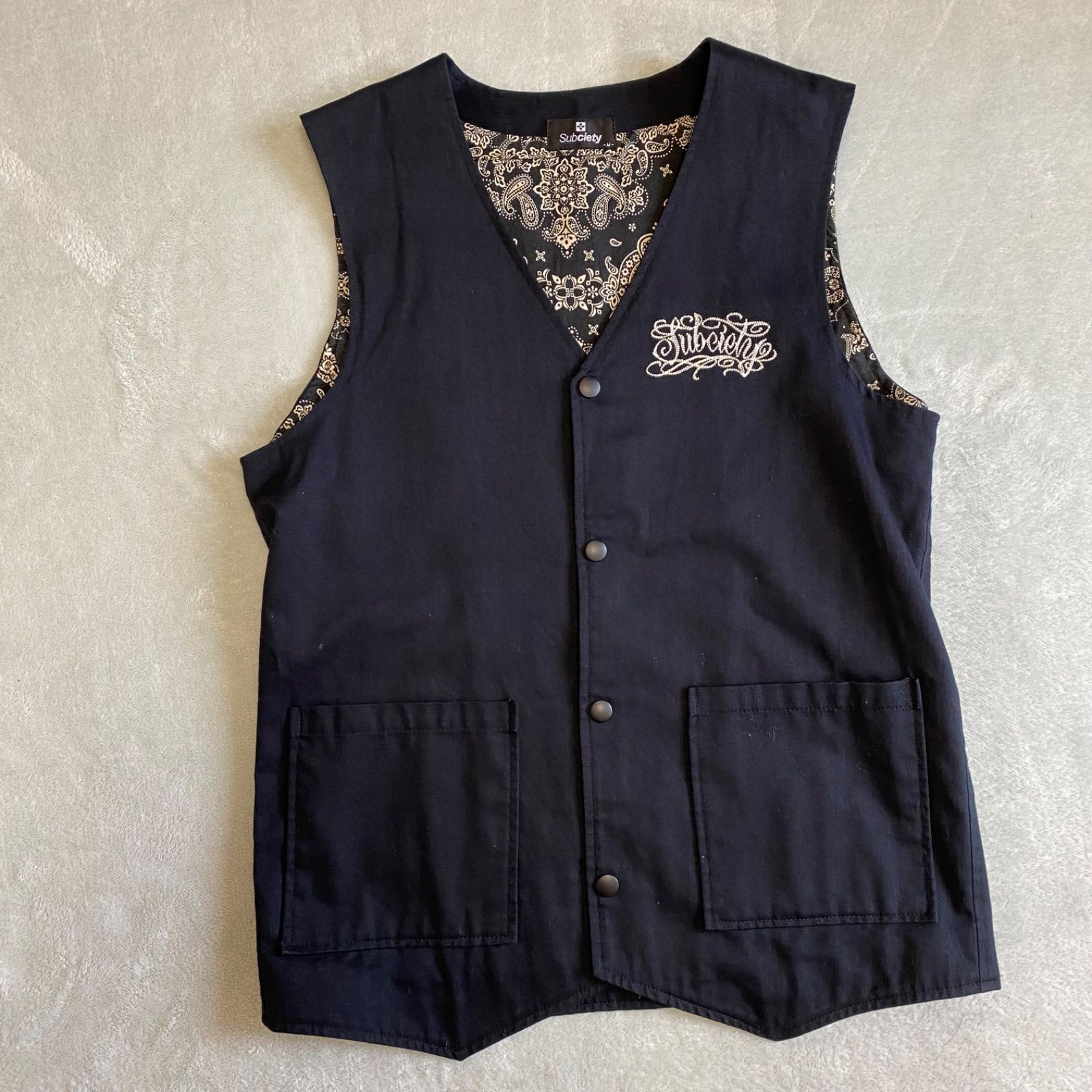 Subciety マリア刺繍 ベスト L サブサエティー Subciety サブサエティ 
