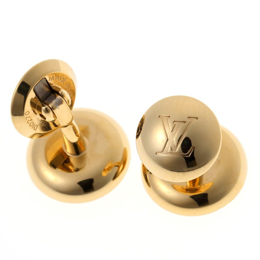 ルイ ヴィトン LOUIS VUITTON ブトン ドゥ マンシェット モノグラム LV サークル カフス カフリンクス M 80192 メタル ゴールド 商品番号 S-159019