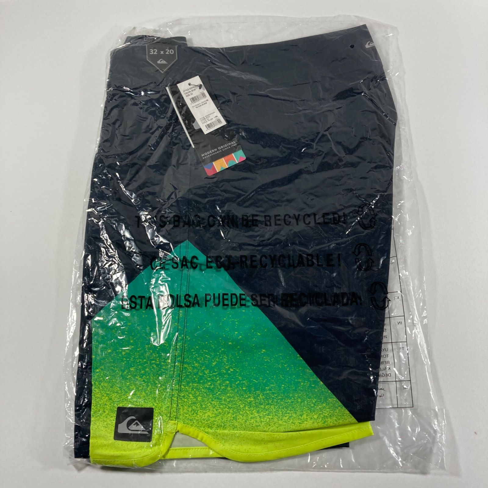 Quiksilver クイックシルバー サーフパンツ 水着 32×20 ブルー系 BYJ6 海 プール リゾート M132