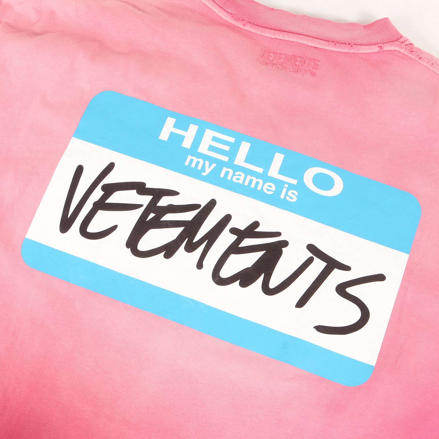 vetements ヴェトモン my name is 袖なし加工 シャツ-