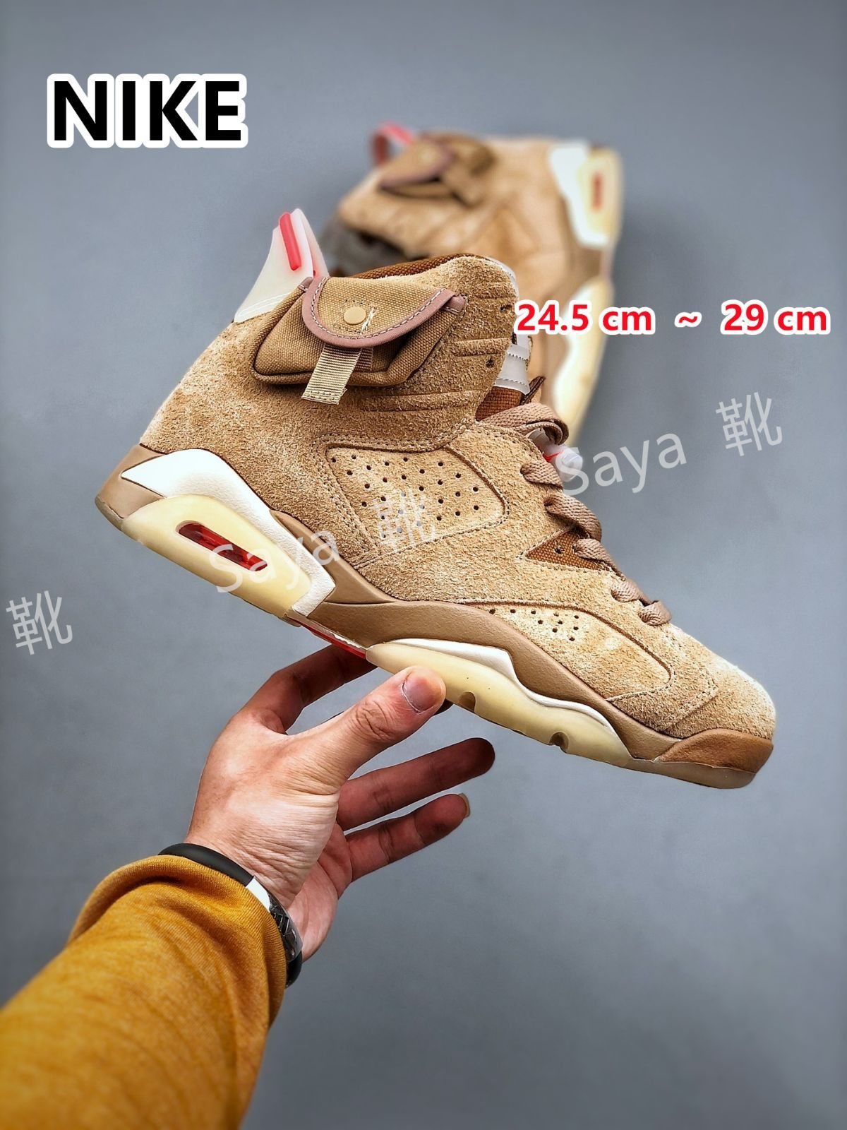 新品 未使用 Travis Scott × Nike Air Jordan 6 "British Khaki" / トラヴィス スコット × ナイキ エア ジョーダン 6 ブリティッシュ カーキ DH0690-200 男女兼用