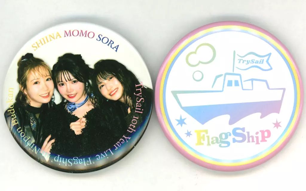 TrySail 缶バッジ 38個セット まとめ売り ライブグッズ 希少 中古】バッジ・ピンズ TrySail(イラストロゴ/集合) 缶バッジセットK(2