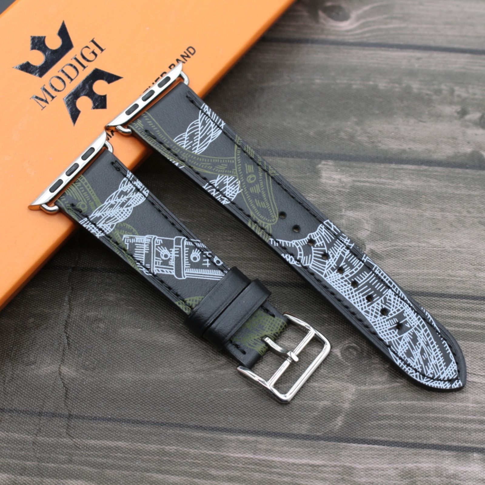 MODIGI Apple Watch 4 5 6 本革バンド 40 41 44 Apple Watch - MODIGI Apple Watch 4 5 6 本革バンド 40 41