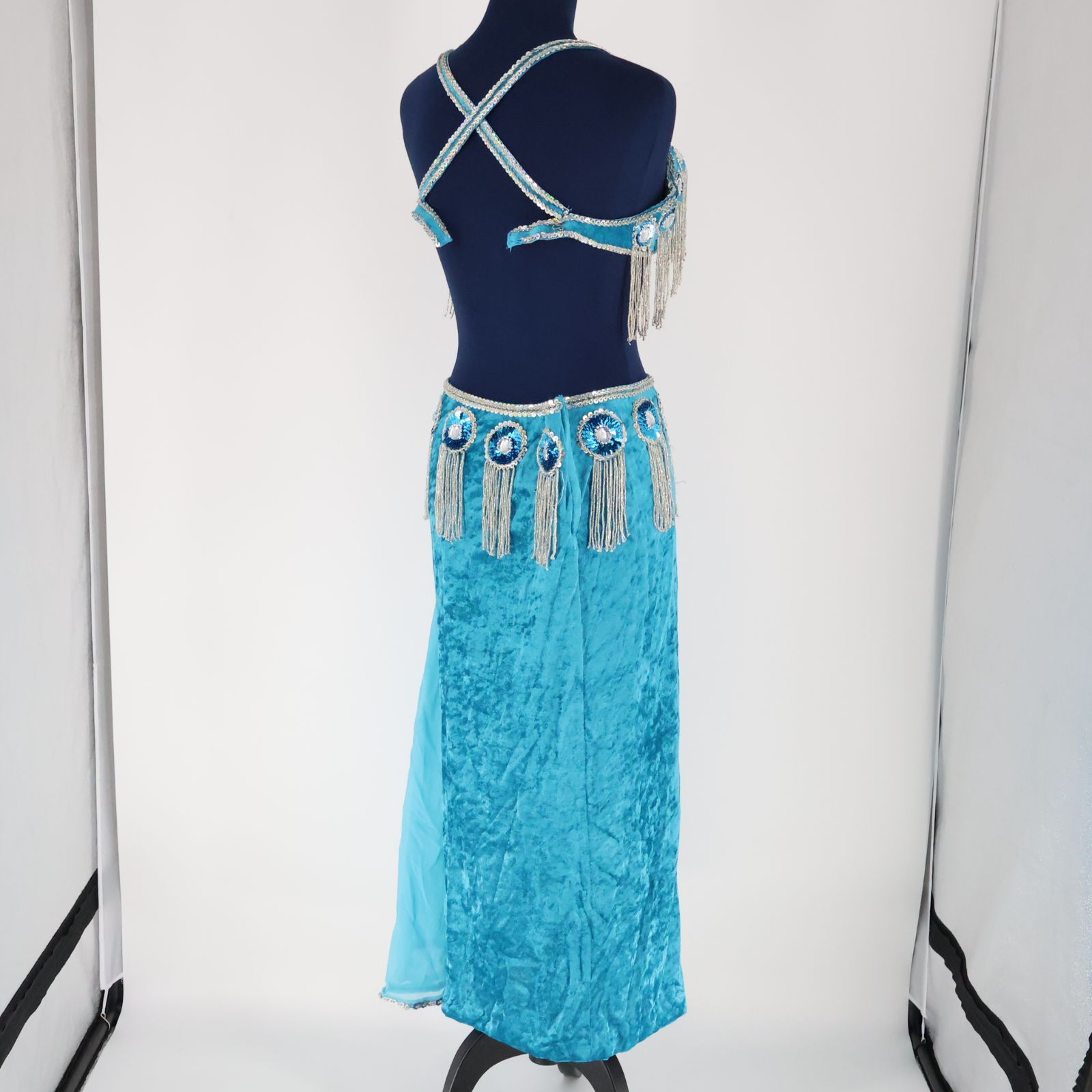 ベリーダンス用 オリエンタル衣装】水色 GUZEL COSTUME